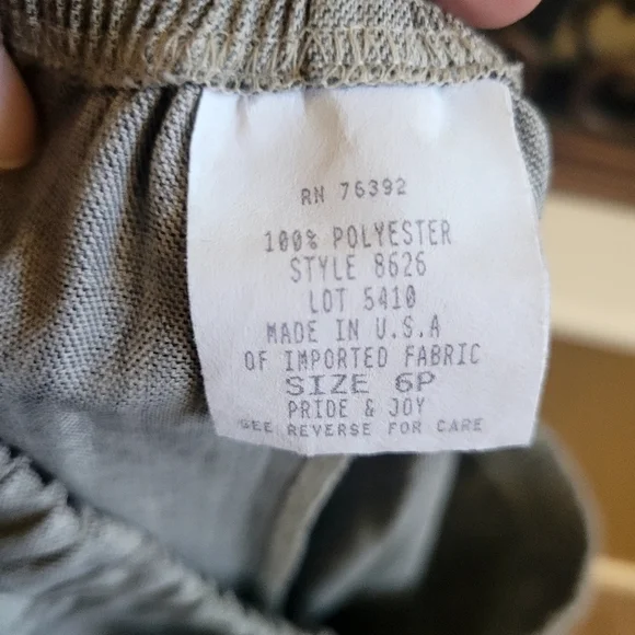 Small Mint Green Gray Pant Suit with Jeweled Belt Coordinated Set - Picture 6 of 6